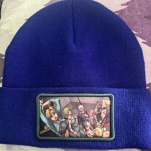 Blue Beanie with Anime Patch